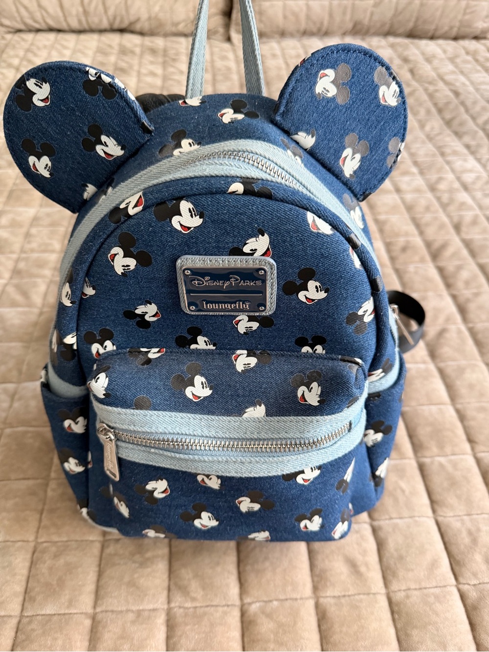 Loungefly Kids Navy & Light Blue Mickey Mouse Mini Backpack